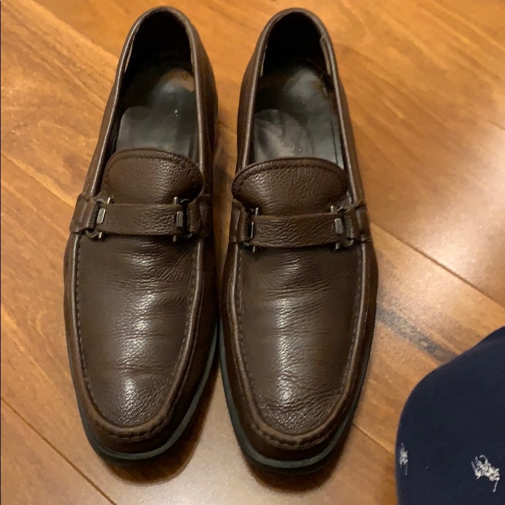 Brown Ferragamo loafers